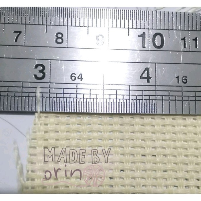 Kain Strimin Kotak Besar Kain Kristik 11 Ct Strimin 11CT Kain Sulam - Hitam