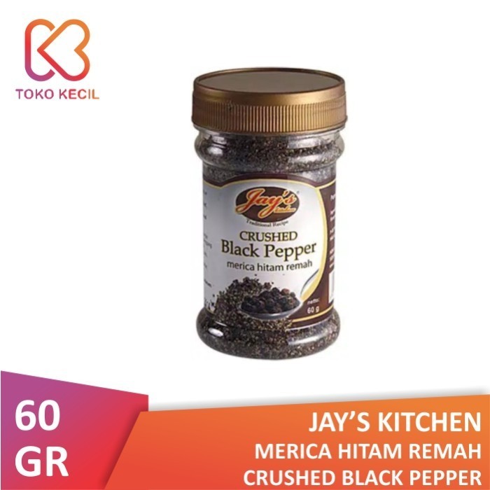 

Jay's Kitchen Crushed Black Pepper 60 gr - Merica Hitam Remah