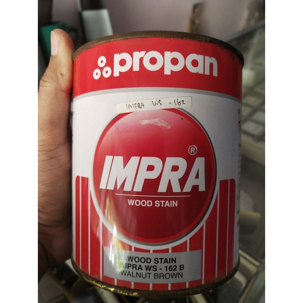 Cat Kayu Transparan Impra Wood Stain WS - 162 B Walnut Brown 1 KG - 1 Liter Propan Impra