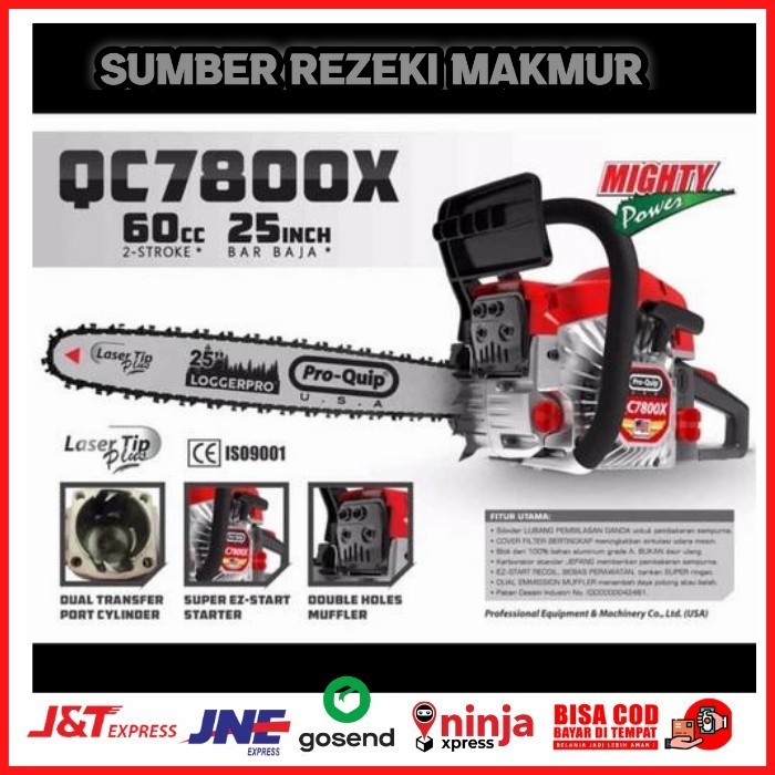 Mesin Chainsaw 25 inch PROQUIP QC7800X