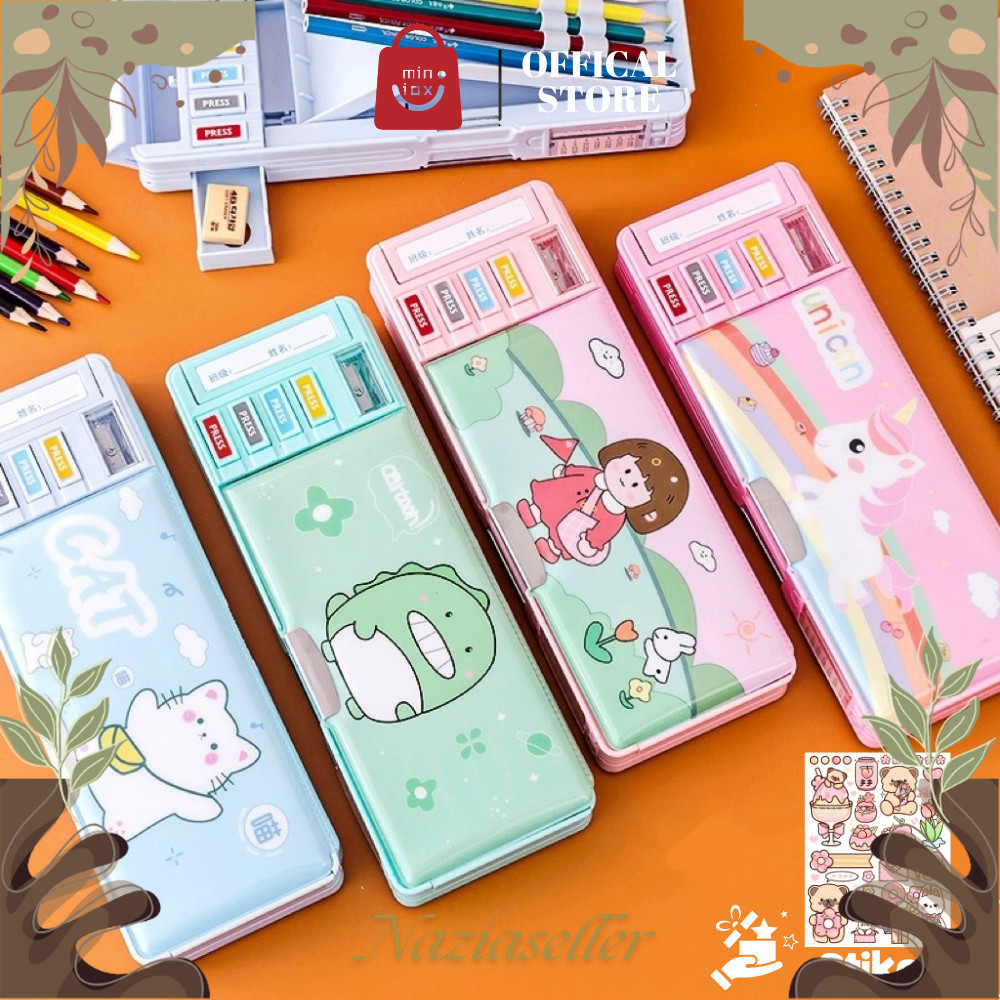 

Ready 2 Lapisan Tempat Pensil multifungsi/Kapasitas besar, taman kanak-kanak/Motif Unicorn / Dinosaurus / Astronot Untuk Anak Tk NZS