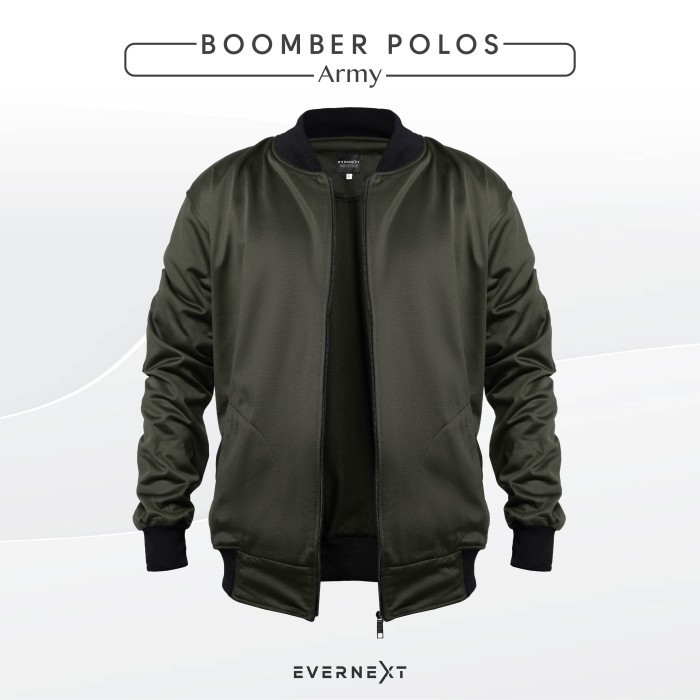 promo ✨ -Bomber Polos Pria Jaket Polos Cowok Jaket Casual Pria Jaket Motor Pria - BOMBER-ARMY, XXL