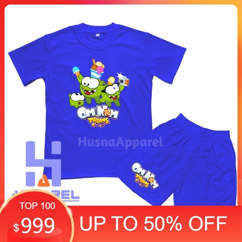 BAJU ANAK KAOS ANAK SETELAN OM NOM KARTUN