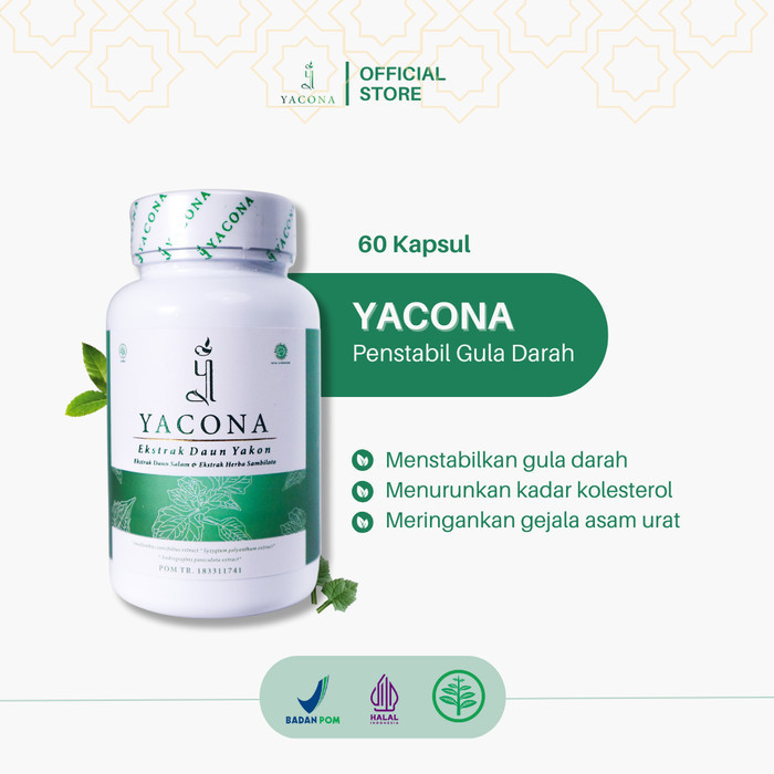 

Baru !! Yacona Herbal Antidiabetik Obat Diabetes Alami Original Isi 60 kapsul