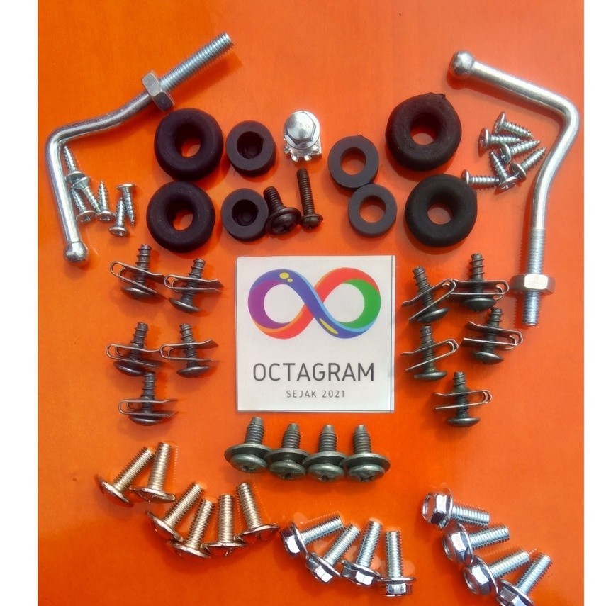 Baut Satria/ Baut Body Motor Satria Lumba Lengkap/Baut Satria Hiu Full Set / Baud Suzuki Satria Hiu 