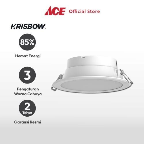 Ace - Krisbow Triluz Lampu Downlight Led 15 Watt