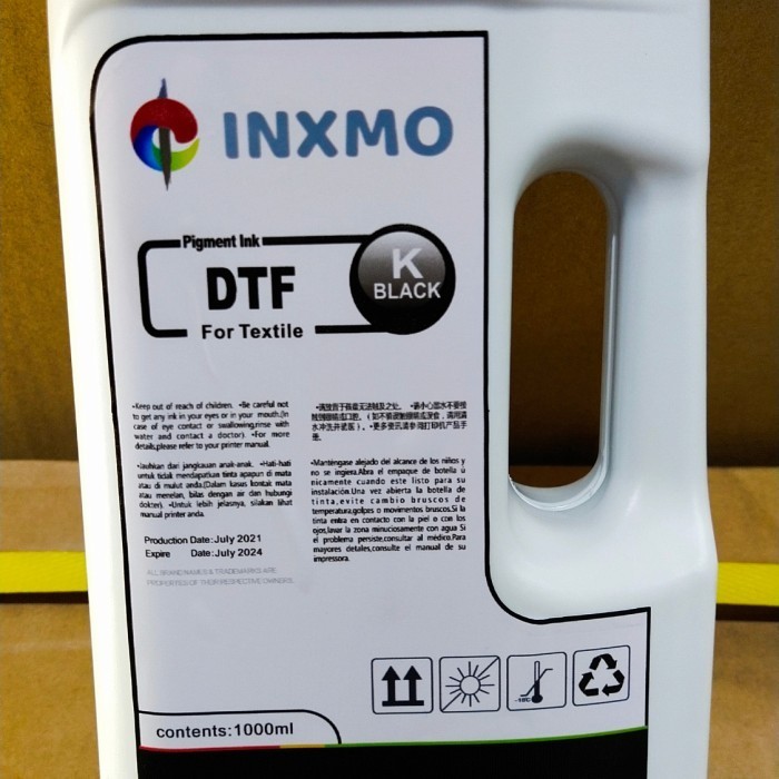 

Promo- TINTA DTF INXMO 1 LITER CMYKW - Hitam