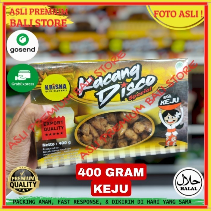 

OLEH OLEH MAKANAN CEMILAN CAMILAN SNACK KULINER KHAS ASLI ORI ORIGINAL BALI KACANG DISCO KEJU 400 GRAM GR