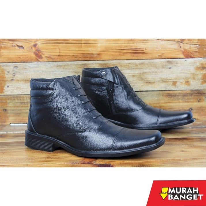 Sepatu pdh- SEPATU PRIA PDH KULIT SAPI ASLI MODEL RESLETING