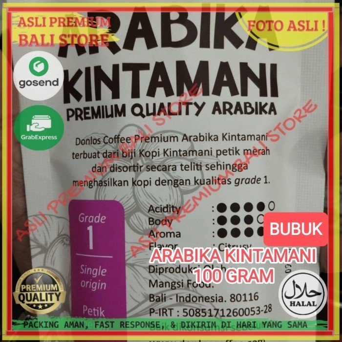 

OLEH OLEH MINUMAN KHAS ASLI ORI ORIGINAL BALI SERBUK KOPI ARABICA KINTAMANI 100 GRAM GR