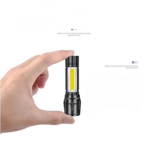 SENTER MINI POLISI SWAT LAMPU LED COB 88000W SUPER TERANG ZOOM 511