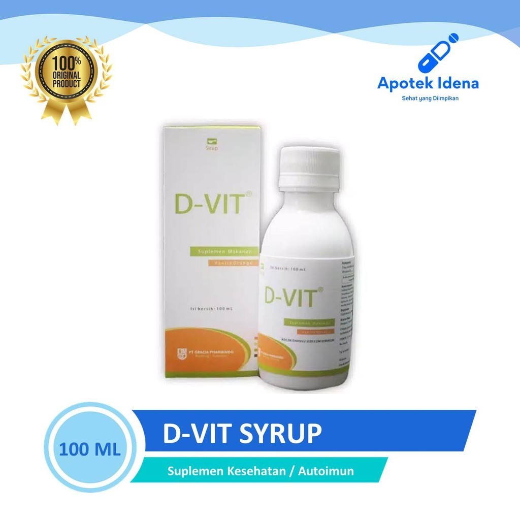 D VIT SIRUP 100 ML Suplemen Vitamin D3 Anak -Vitamin daya tahan tubuh/ Suplemen Kesehatan Anak