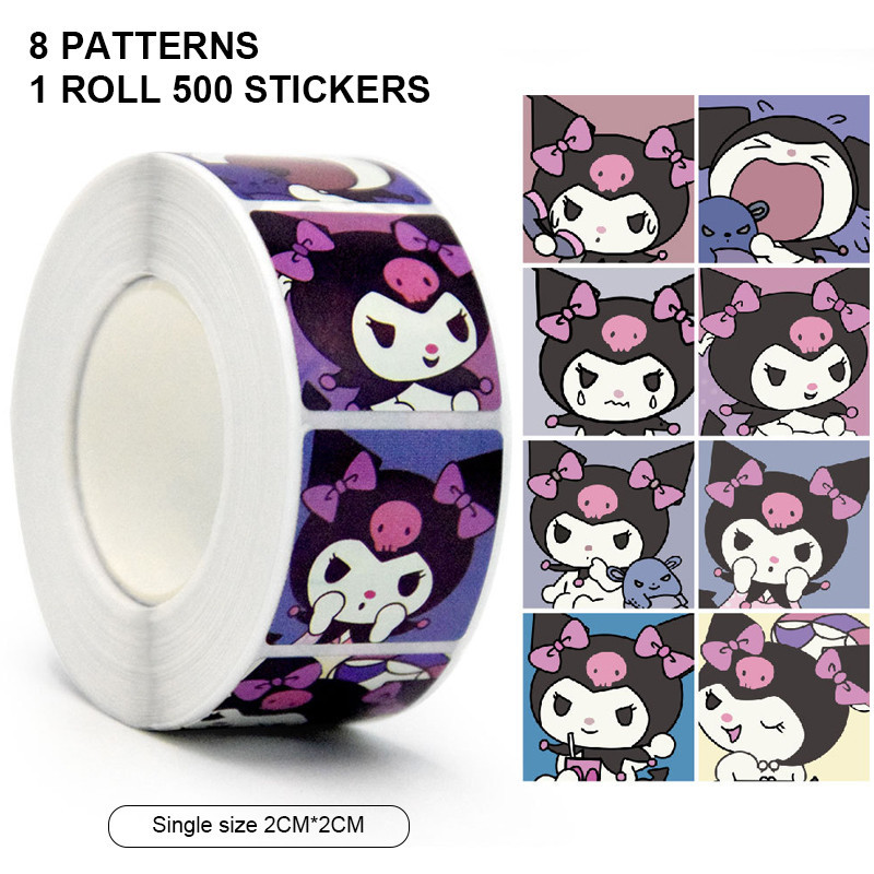 

COD✨ Stiker gulung kartun lucu stiker penyegel bentuk persegi dekoratif kreatif-YES