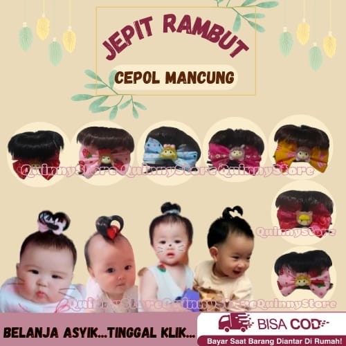 QC JEPIT RAMBUT KOREA ANAK / JEPIT RAMBUT PALSU ANAK / JEPIT RAMBUT ANAK BAYI KOREA FUN BUN / CEPOL 