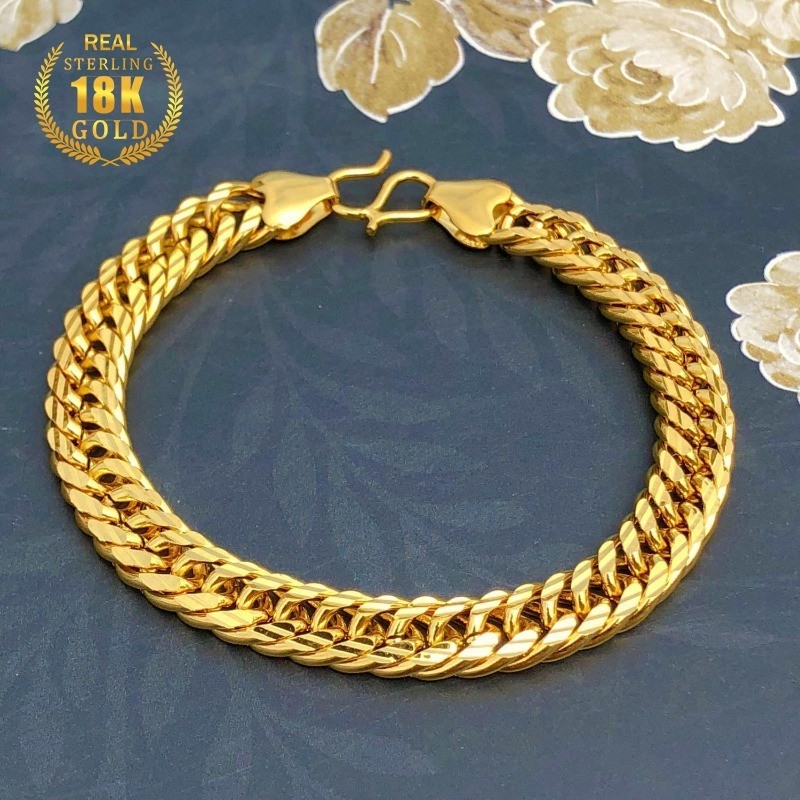 Gelang Pria Modis Emas 18K Mendominasi