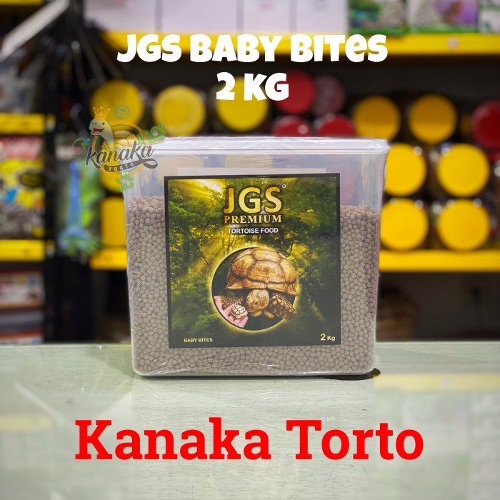 JGS Premium BABY BITES 2 Kg Tortoise Food Makanan Pelet Kura Darat Sulcata Pardalis Aldabra