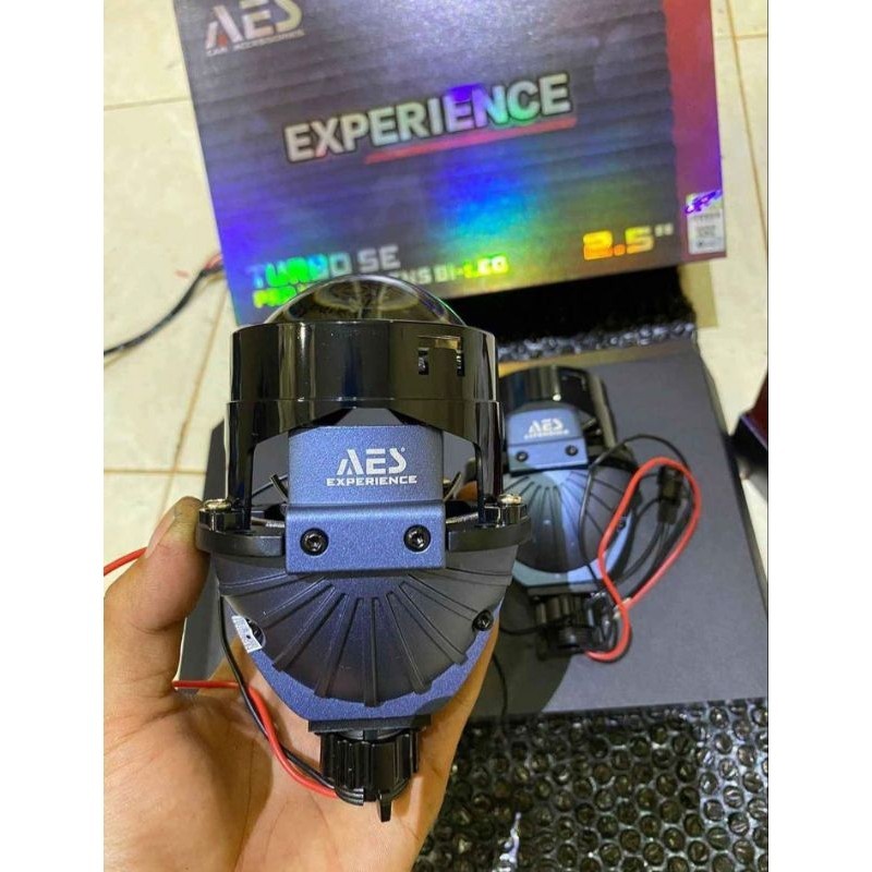 Projie Projector Biled AES Turbo SE experience 60 watt Non laser 2.5 inch cover Biru
