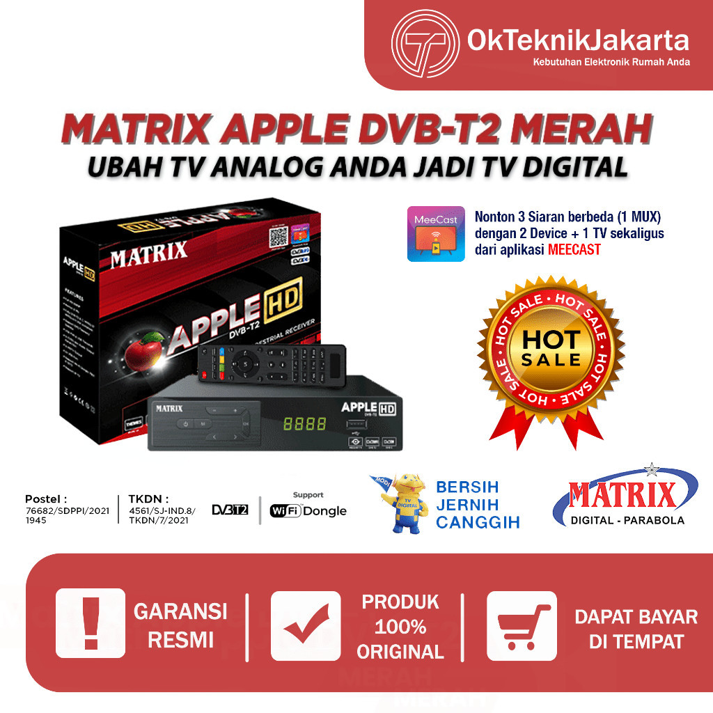 [BISA COD]  SET TOP BOX TV DIGITAL MATRIX DVB T2 APPLE HD EWS / SET TOP BOX MATRIX / ALAT TV DIGITAL