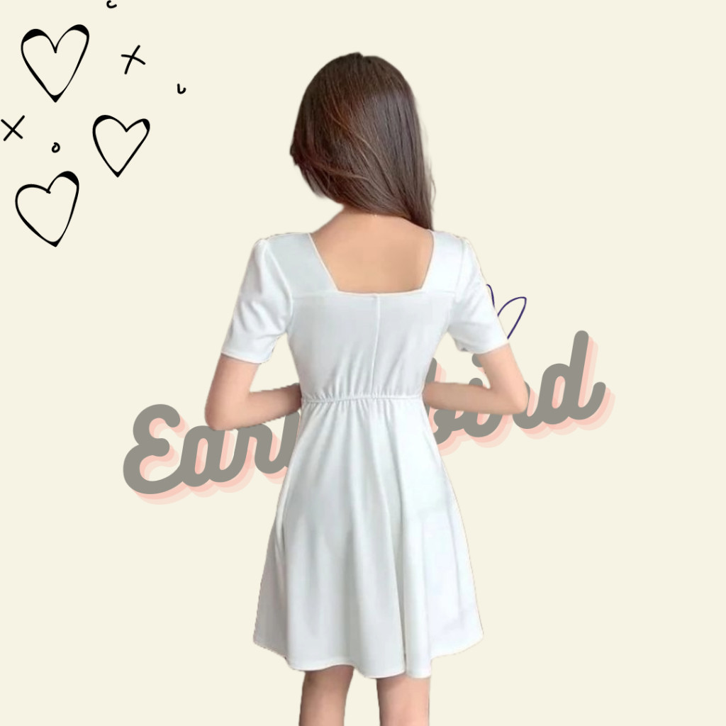 Mini Dress Hitam/Dress Pesta Putih/Dress Dinner Elegant/ GAMIS MODEL BARU MURAH