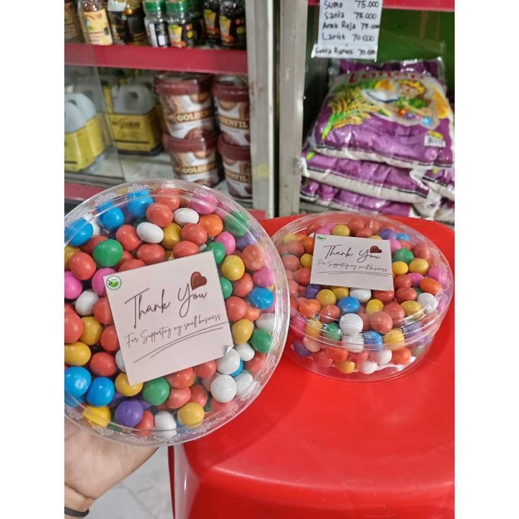 

Bola pelangi untuk si buah hati kemasan toples 200gr cemilan anak sehat free bubble