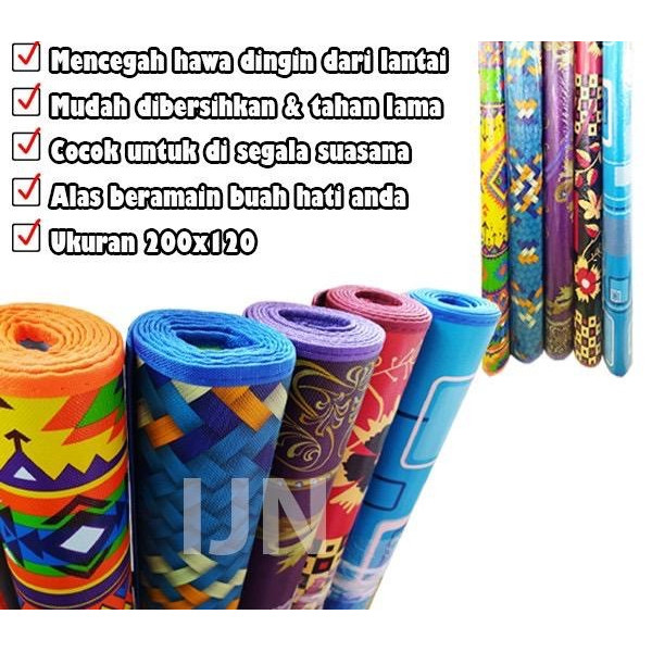 EVAMATIC UNIMATIC 100% ASLI tikar spon spons karakter tebal jumbo 200 cm x 120 cm printing cerah mot