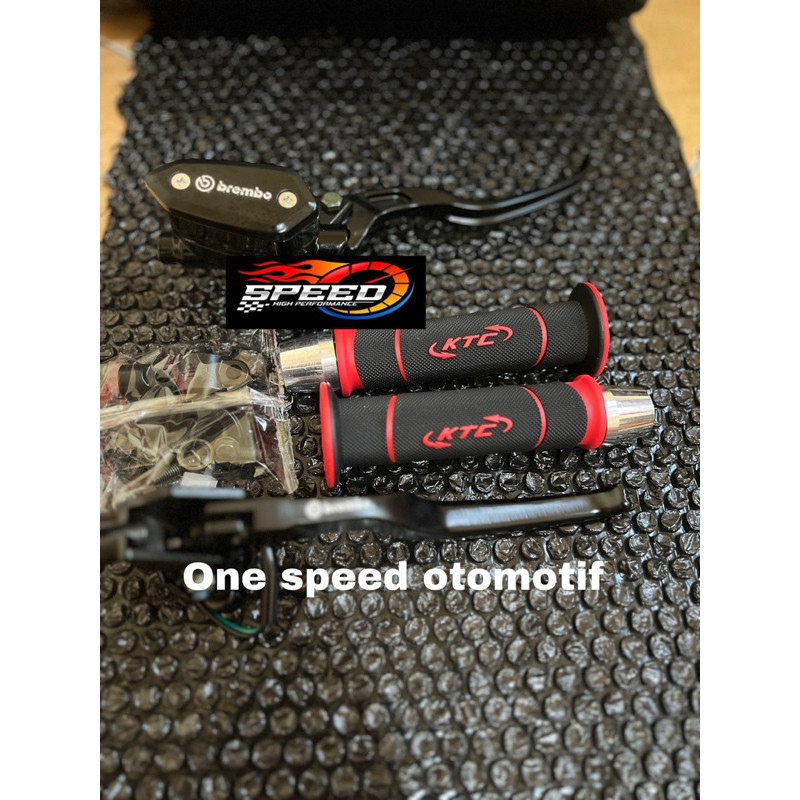 Paketan pengereman murah master rem copy brembo oval + grip ktc dan jalu crome model pcx universal b
