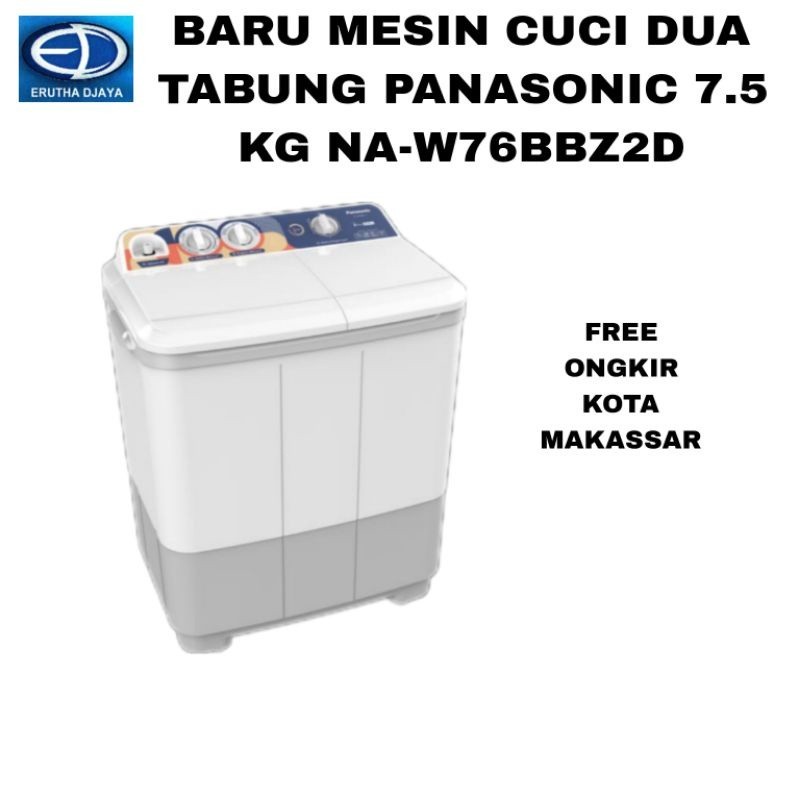 BARU Mesin Cuci PANASONIC 2 Tabung 7.5 KG NAW76BBZ2D