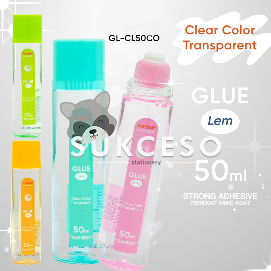 

JOYKO GL-CL50CO Glue Liquid Transparant Color 50ml Lem Kertas Cair Bening
