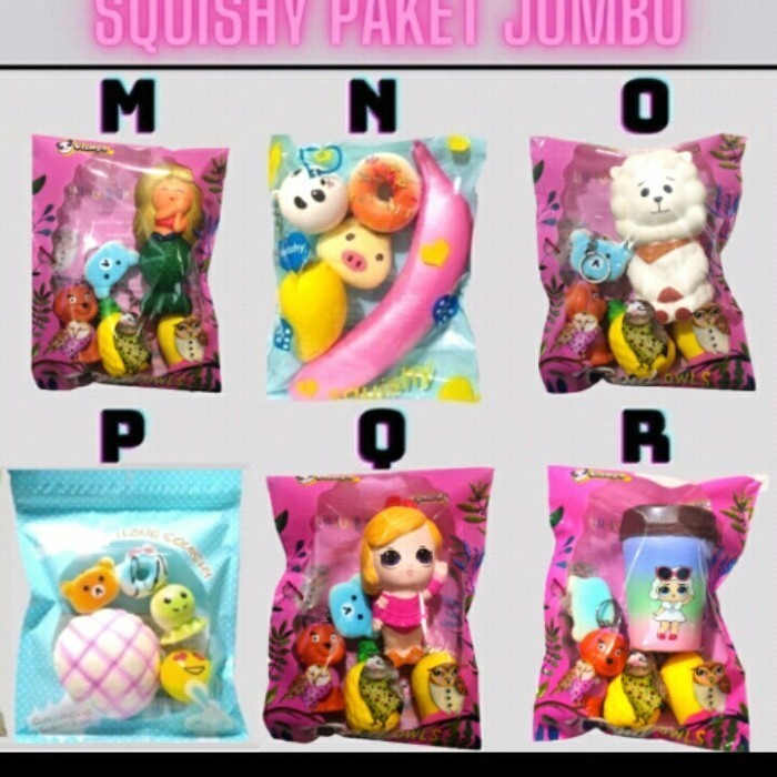 Sekuisi Jumbo Paket Mainan Squishy Squisy Murah Sequisi Kado Anak Kole