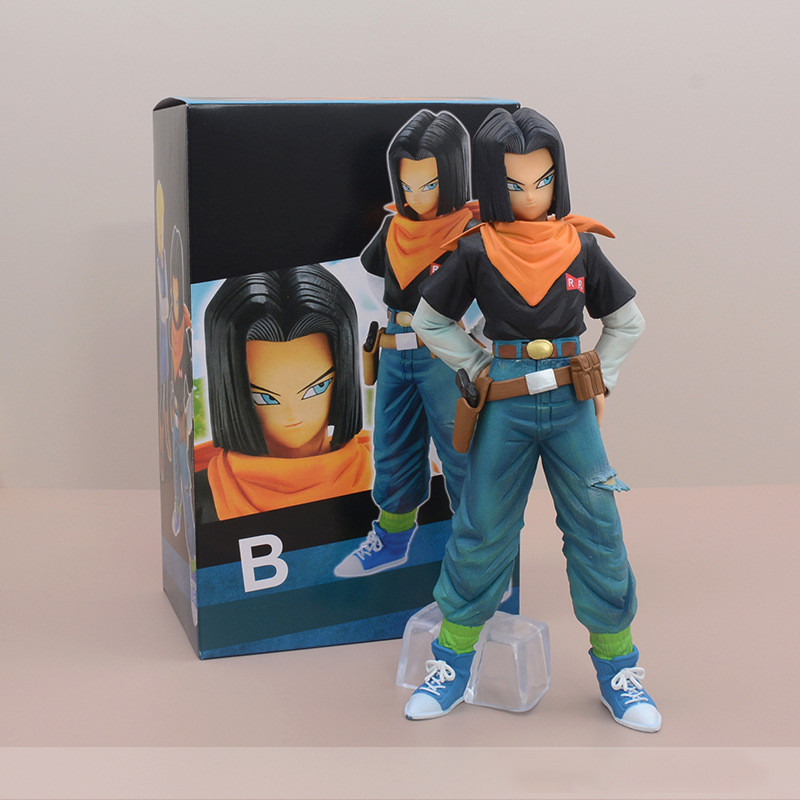 22CM Anime Dragon Ball Z Android 17 18 Figure Android 18 PVC Action Figures Collection Model Toys Fo