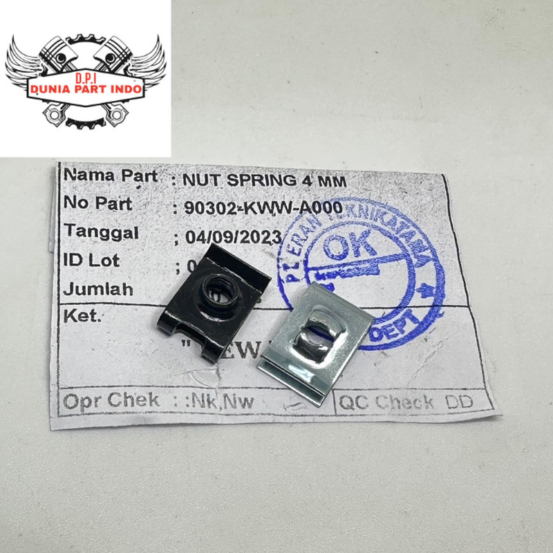 KLIP PLAT BAUT SKRUP M4 TEBAL ORIGINAL CLIP BODY HONDA