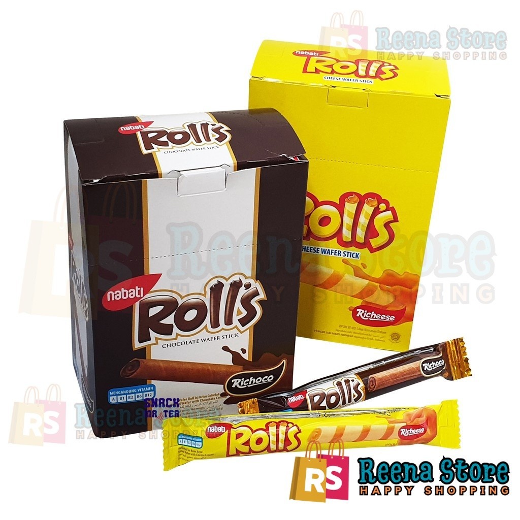 

Nabati Rolls keju dan coklat - Netto 20 x 8 gr - Reena Store