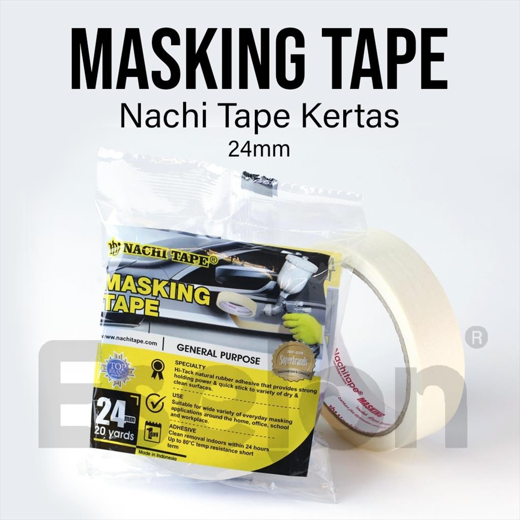 

Masking Tape Nachi 24mm/ Isolasi Kertas / Lakban kertas 24mm