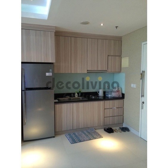 Kitchen Set Minimalis Modern 150 cm HPL Free Sink Varian Atas dan Bawah - Rak Dapur Minimalis Laci -