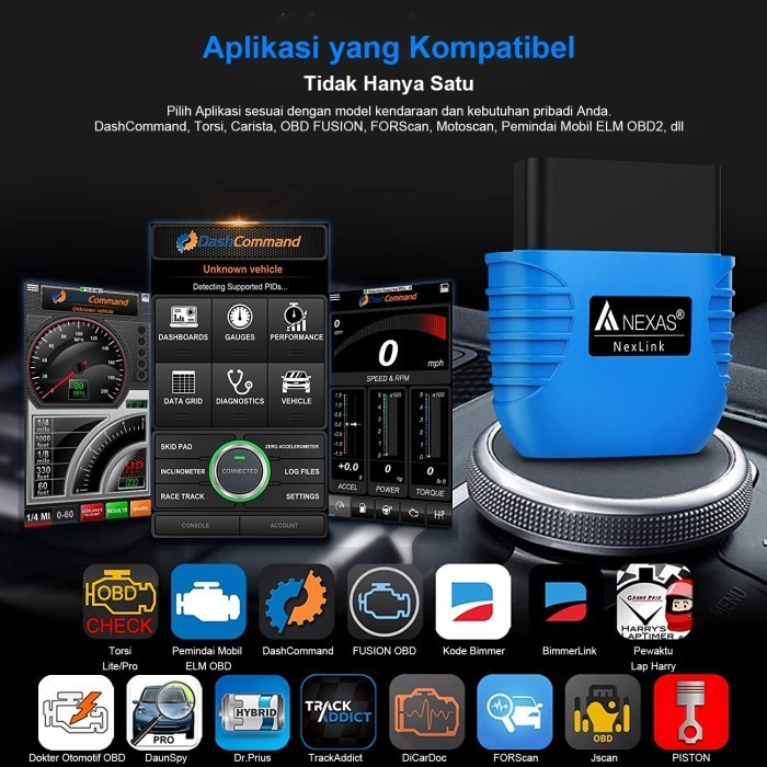 Bigsale✨ -NEXAS Bluetooth OBD2 Scanner Motor/Mobil untuk BMW/Ducati/KTM/PIAGGIO