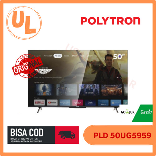 LED TV POLYTRON PLD-50UG5959 SMART ANDROID DIGITAL 4K UHD 50 INCH - BERGARANSI RESMI