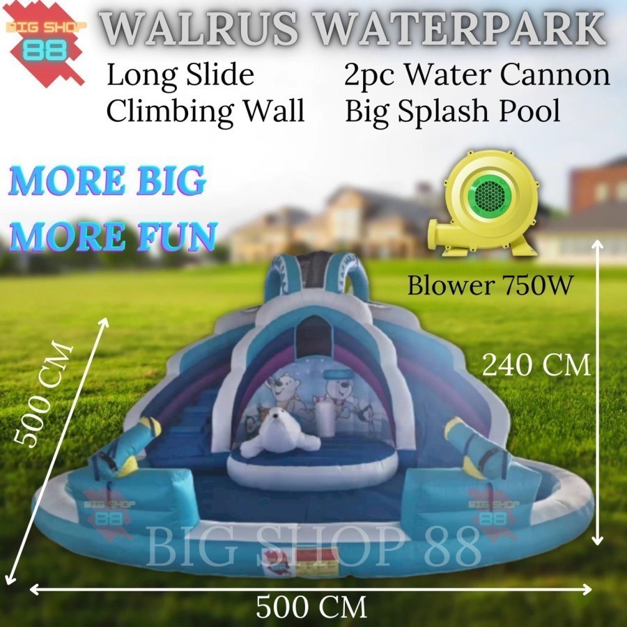 ISTANA BALON INFLATABLE TOYS WATERPARK WATERSLIDE PLAYGROUND KIDS PEROSOTAN ANAK PROSOTAN ANAK