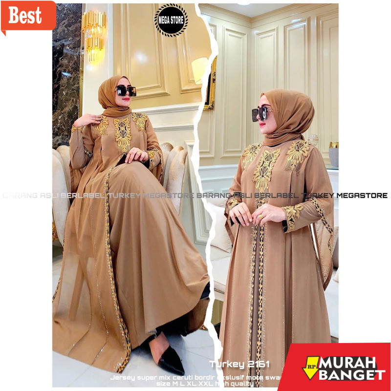 Abaya Turki Kekinian Gamis Turkey 2161 Hawa #692 Busana Muslimah By Original Mega Store
