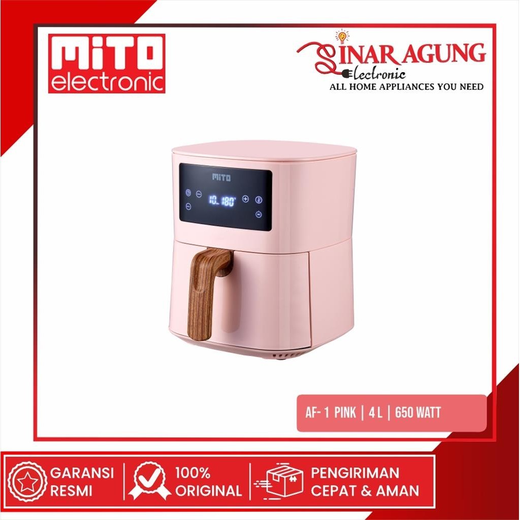 MITO AF1 / MITO-AF1 AIR FRYER 4 LITER PINK - GARANSI RESMI