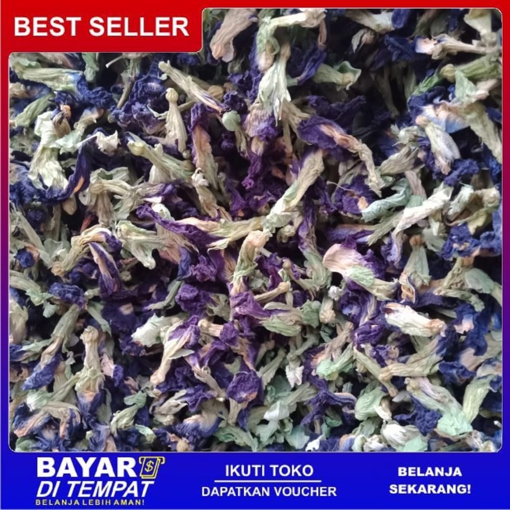 

OMH Terlaris Murah 50g bunga telang kwalitas SUPER