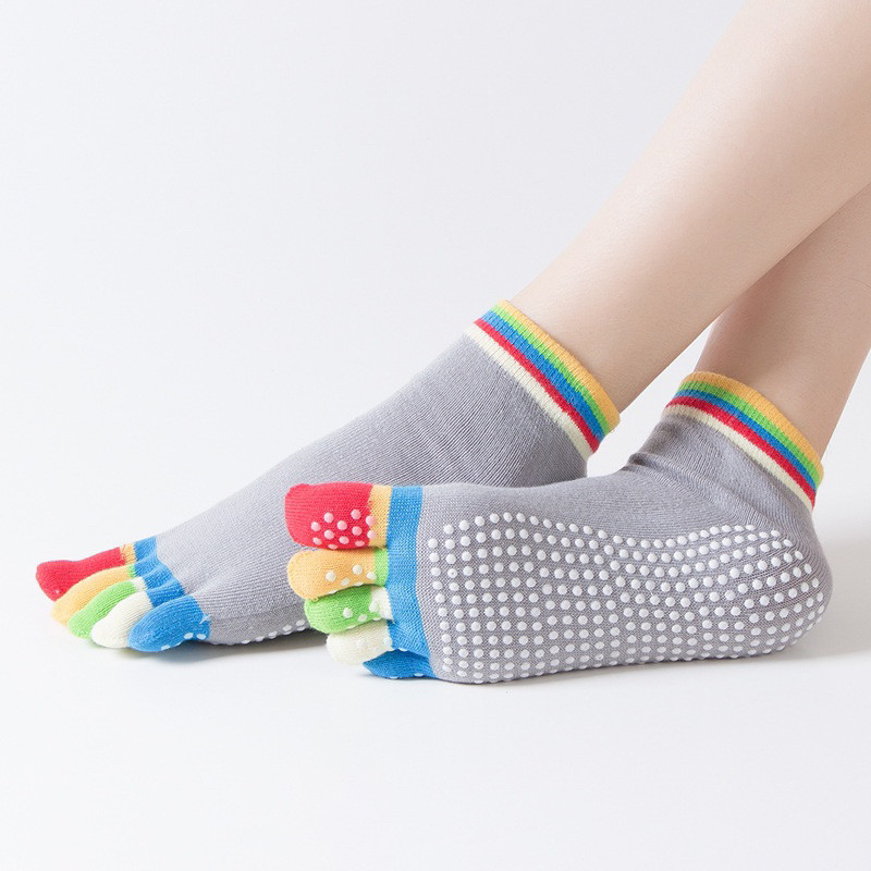 FitMe KK-075 kaos kaki yoga 5jari tertutup poundfit yoga socks pilates senam olahraga antislip