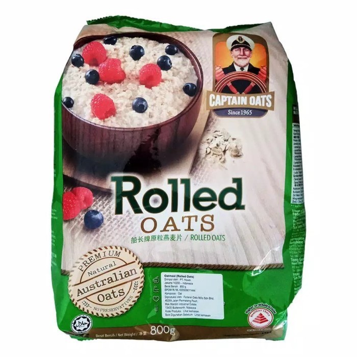 

Terbaru- Captain Oat Rolled Oats 800gr| Rolled Oats 800gr| Oatmeal