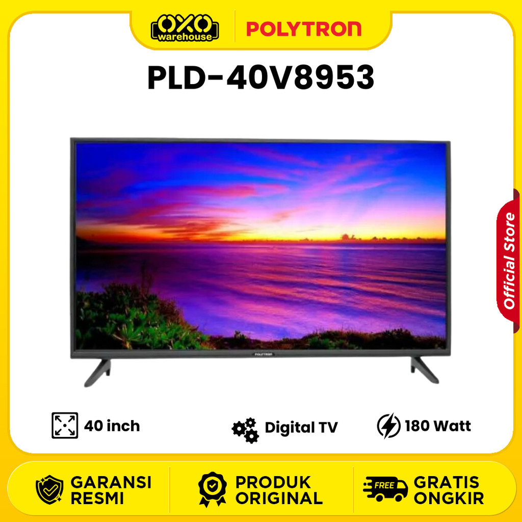 POLYTRON LED TV DIGITAL 40" PLD-40V8953 GARANSI RESMI