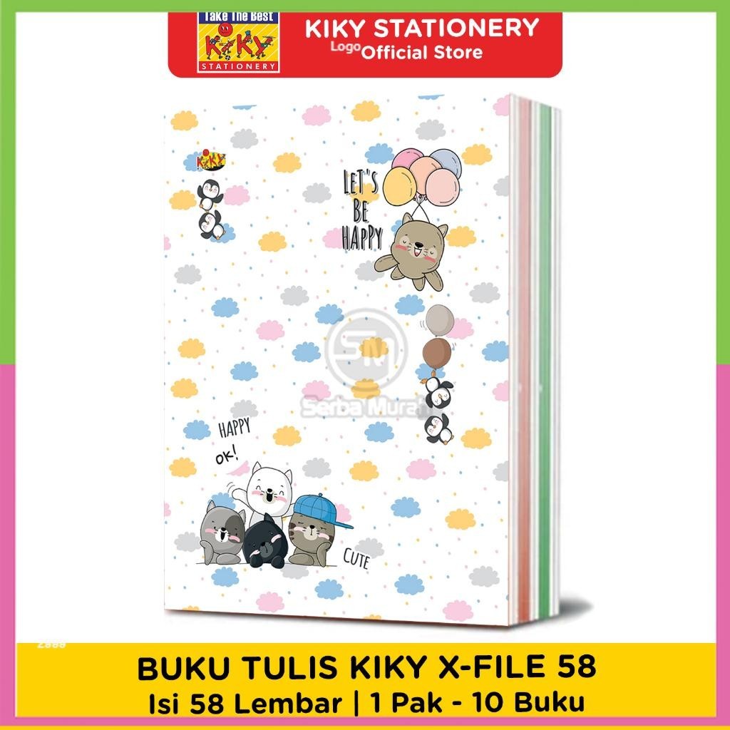 

KIKY Buku Tulis Polos 58 Lembar - 10 Buku