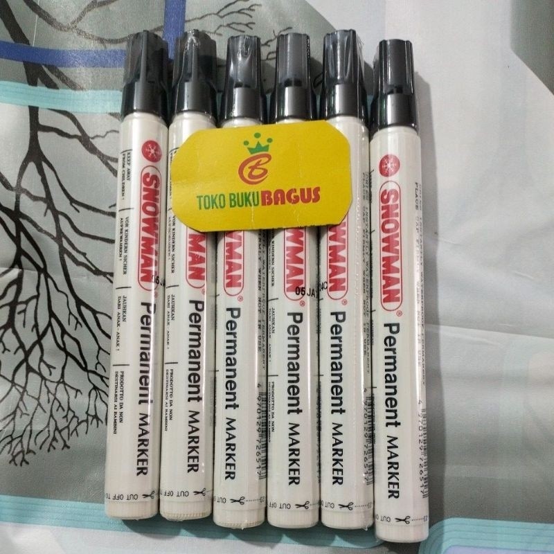 

SPIDOL PERMANEN SNOWMAN WARNA HITAM per pcs