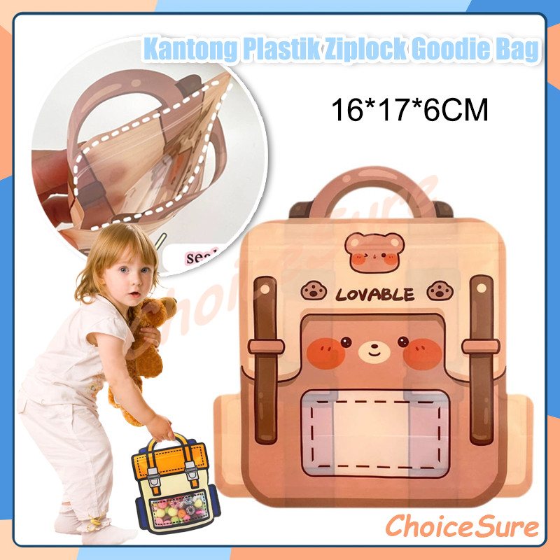 

Kantong Plastik Ziplock Goodie Bag / Kecil Tas Sekolah Kantong Snack Klip Souvernir Goodie / Kantong Souvenir Lucu