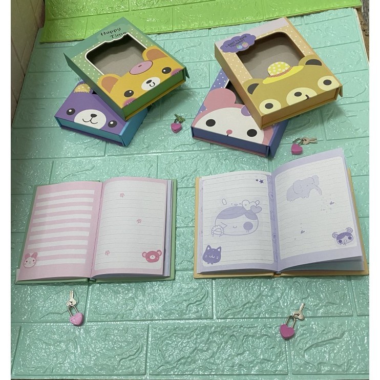 

✨LARIS✨ -BUKU DIARY KUNCI GEMBOK BESAR/GAMBAR LUCU /KODE 3405-3/FULL COLOUR