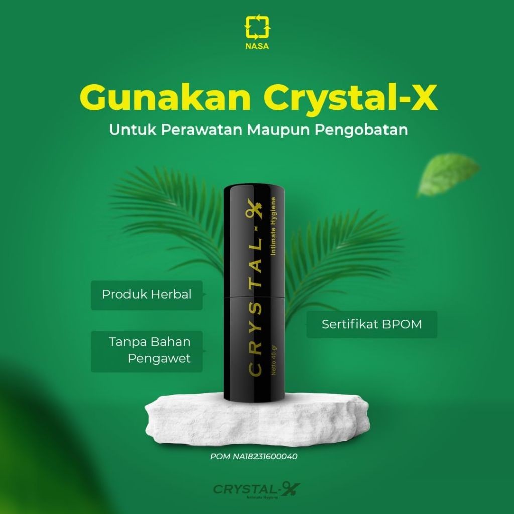 CRYSTAL X NASA REBORN ORIGINAL CRYSTAL-V Spray Feminime Hygine Penghilang Keputihan, Perapat Miss-V,