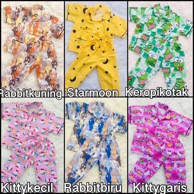 New Collection BAJU TIDUR ANAK PEREMPUAN / BAJU PIYAMA & BAJU SEKSI WANITA YANG ORI - Biru, S
