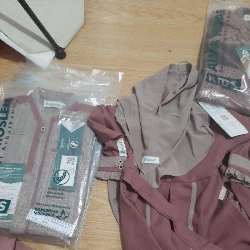 Terlaris ~Alwa Hijab - Kerudung Bergo Pashmina Gamis Anak Koko Anak Koko Dewasa Produk Campur ALWA H